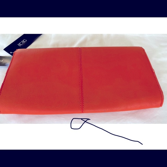 NWT BCBG PARIS Chic Clutch Orange - Picture 5 of 8